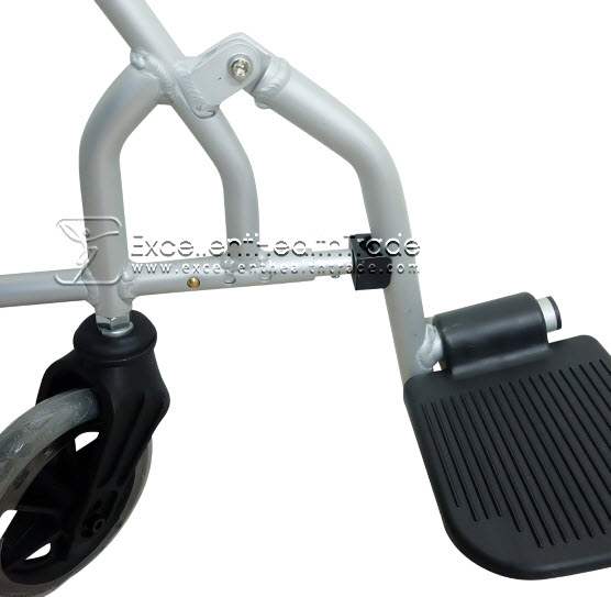 00658: รถเข็นพกพาล้อหนา - พร้อมกระเป๋า (Portable Alloy Wheelchair KIMBER) (WS-01) - น้ำเงิน