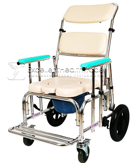 00693: รถเข็นนั่งถ่ายอาบน้ำ - เอนนอนสระผม 3 in 1 (ฺCommode bath 3 in 1 chair)