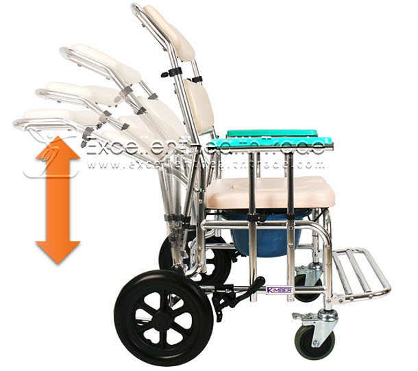 00693: รถเข็นนั่งถ่ายอาบน้ำ - เอนนอนสระผม 3 in 1 (ฺCommode bath 3 in 1 chair)